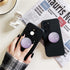 Clear Crystal Collapsible Expandiing Mobile Phone Grip Stand Holder for Smartphones and Tablets Cell Phone Accessory (Purple Glitter)...