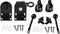 Lifepefe Bunge kit+cordless bracket+new end cover, universal replacement mounting bracket kit for outdoor/indoor sun blind (Black)...