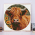 DIY Stamped Cross Stitch Kits Brown Highland Cow and Sunflower for Beginners Easy 11CT Needlepoint Embroidery Counted Cross Stitch Kits Art Craft ...