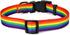 WHIPPY Rainbow Flag Dog Collar Soft Gay Pride Puppy Collar LGBTQ Pet Collar for Parade Adjustable LGBT Rainbow Stripe Dog Collar with Buckle for S...