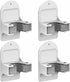 Plastic Broom Holder Wall Mount, White, 4 Count...