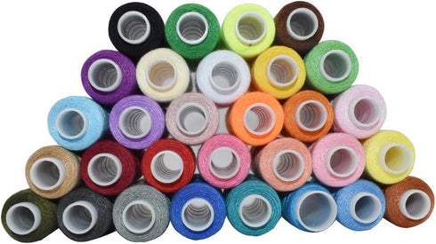 Sewing Threads Kits Polyester 30 Spool 250 Yards Per Spools for Hand Machine Sewing (30 Colors)...