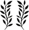 Vivegate Scroll Olive Branch Leaf Metal Wall Decor - 16"X16" 2 Black Wrought Iron Scroll Vine Art Metal Wall Farmhouse Signs For Hanging Above Doo...