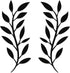 Vivegate Scroll Olive Branch Leaf Metal Wall Decor - 16"X16" 2 Black Wrought Iron Scroll Vine Art Metal Wall Farmhouse Signs For Hanging Above Doo...
