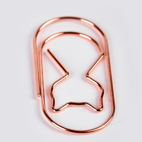 Cat Paper Clips ?Jumbo Paper Clips Rose Gold 2 inch Decorative Fat 50pcs 50mm Wide Non Skid Smooth Finish Steel Wire Bookmark Cute Office Supplies...