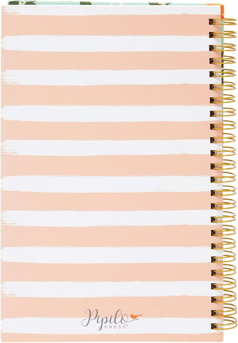 Blank Recipe Book to Write Your Own Recipes, 120 Pages, 8 Sections, Floral and Orange Theme, Laminated Hardcover (5.5 x 8.5 In)...