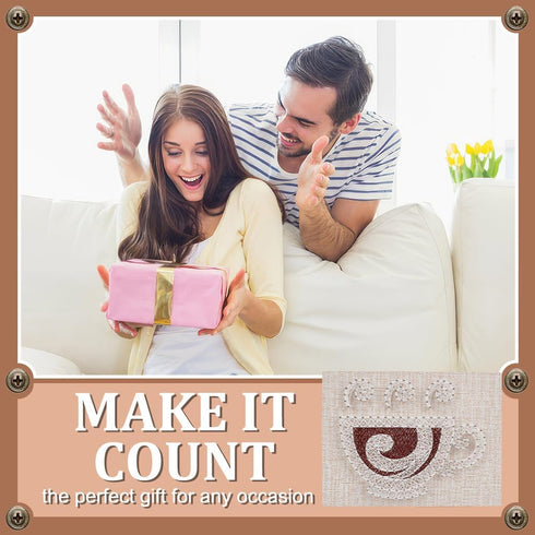 WEBEEDY DIY String Art Kit for Adults Beginner, Coffee Tea Cup Adults Crafts Project 3D Nail String Art Supplies with Frame Accessories for Holida...