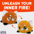 TeeTurtle - The Original Reversible Red Panda Plushie - Orange - Cute Sensory Fidget Stuffed Animals That Show Your Mood 3.5 inch...