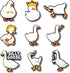 18PCS Silly Goose Shoe Charms, Duck Animal DIY PVC Clog Shoe Charm Accessories Birthday Party Favors Supplies Cute Kawaii Decorations fit Clog Bra...