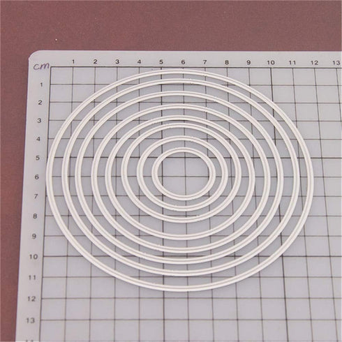 1 Pack Round Metal Cutting Dies Circle Frame Background Die Cuts Card Making Scrapbooking Thanksgiving Christmas Craft Dies...