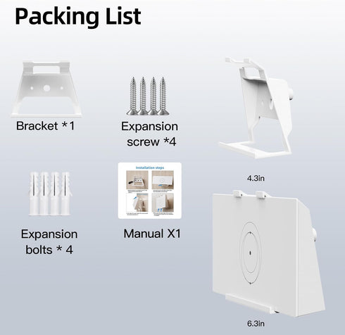 Starlink Gen 3 Mount, Starlink Standard V3 Router Mount Star Link Internet Kit Satellite Brackets ABS Starlink Mounting Kit Accessories for Starli...