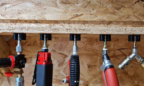 StealthMounts Locking Air Tool Holder - 5 Pack | 1/4" Size Pneumatic Tool Holder | Air Tool Rack | Air Tool Storage | Air Tool Holder Rack | Air T...