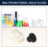 uxcell 16 Pieces Black Rubber Stopper, 5mm Plug Holes for 4.5-4.8mm/0.18-0.19" Hole...