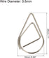 MECCANIXITY Paper Clip Drop-Shaped Cute Decorative Clips Bookmarks with Box 1 Inch Silver for Organize Office Home, Pack of 100...