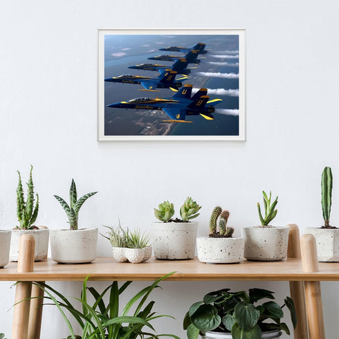 YEEIFFD DIY 5D Diamond Art Kits Painting for Adults US Military Aircraft Jet Aviation Airplane 12x16inches...