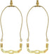 Lamp Shade Harp Holder for Table and Floor Lamps,2 Set Heavy Duty Detachable Lamp Shades Bracket with 3/8 Standard Saddle and Lamp finials (Polish...