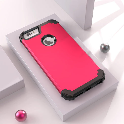 IDweel for iPhone 6S Plus Case with Tempered Glass Screen Protector, for iPhone 6 Plus Case, 3 in 1 Shockproof Slim Hybrid Heavy Duty Hard PC Cove...