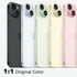 for iPhone 15 / iPhone 15 Plus Camera Lens Protector, Step Tempered Glass Camera Screen Cover Film Matte Alloy Metal Original invisible, Black, 2 ...