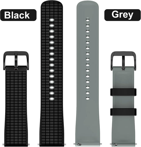Compatible with Garmin Vivoactive 3 Band, 20mm Soft Silicone Watch Band for Garmin Vivomove 3/Music/Luxe/Style/HR/Forerunner 245/645 Music/Samsung...
