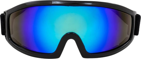 Birdz Eyewear Robin Shatterproof Skydiving Safety Goggles Blue ReflecTech Z87.1+ ANSI Lens...