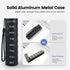 Weekly Travel Stackable Pill Organizer, Large Capacity Metal Pill Case 7-Day Compartment Medicine Box Waterproof Pill Container Vitamin Aluminum S...