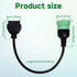 9 Pin J1939 Male to 16 Pin OBD2 OBDII Female Right Angle Green Type 2 Adapter Cable for Heavy Duty Trucks and Commercial Vehicles Freightliner Tru...