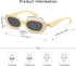 Retro Oval Sunglasses for Women Trendy Sun Glasses Classic Shades 90s Sunnies AP3651 Yellow/Grey...