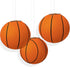 Basketball Hanging Paper Lanterns - 9.5'', 3 Pieces | Party Decor for Team Celebrations...