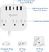 European Plug Adapter, Unidapt US to UK Europe Power Strip for EU/UK/US with USB C and 4 USB Ports, 3 AC Outlets, Wall Mountable, 5ft Extension Co...
