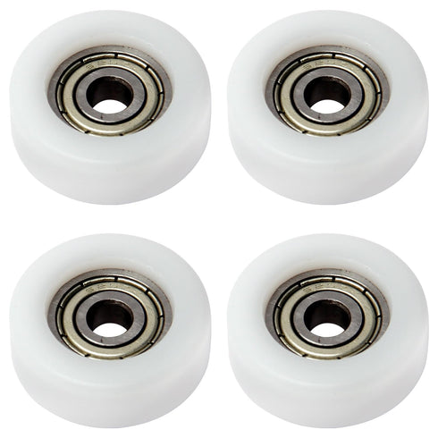 MroMax Roller Idler Bearing Pulley-5 x 25 x 9mm Sliding Conveyor Nylon Wheel with 625ZZ Bearing for Furniture, Hardware Accessories and Mobile Doo...