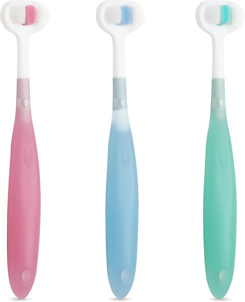 Extra Soft Toddler Toothbrush with 10,000 Bristles, Toddler toothbrushes 1-2 Toothhugger High Efficient 3 Sides Baby Toothbrush, Infant Toothbrush...