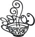 gifthub 4 Pieces of Coffee Logo Metal Wall Decoration, Metal Wall Decoration Art Coffee Shop Kitchen Black Coffee Cup Decoration Letter Iron Handi...