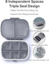 Holii Travel Pill Organizer, 8 Compartments Portable Pill Case, Daily Pill Box to Hold Vitamins, Small Pill Container for Pocket Purse Medicine Or...