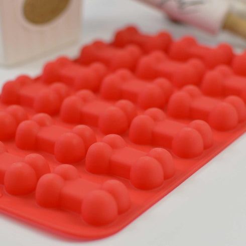 2-Pack Silicone Mold Dog Pet-Themed Bone Tray pan baking for Homemade Treats, Ice pops, Hard Candy bone shape, Reusable Food-grade Easy to clean, ...