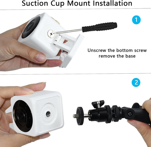 Camera Suction Cup Mount Compatible with Wyze Cam V4, Wyze Cam V3, Google Nest Cam (Battery), Security Camera Suction Mount, Camera Window Mount, ...