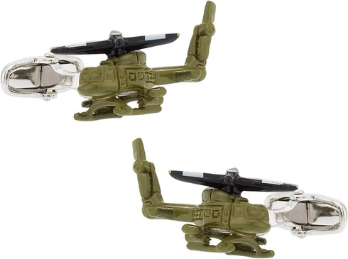 Cuff-Daddy Army Helicopter Cufflinks with Presentation Box...