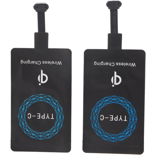 Wireless Charger, 2PCS Type C Wireless Charger Self Adhesive Sticker Charging Receiver for Mobile Phone...