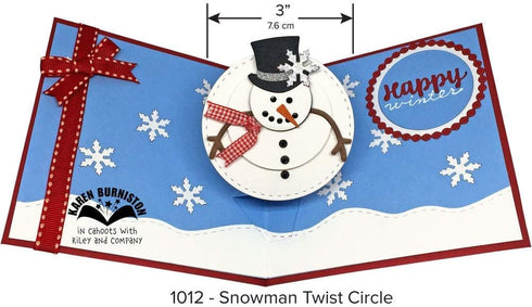 KB Riley 1012 Karen Burniston Dies-Snowman Twist Circle Pop-Up...