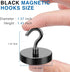 LOVIMAG Black Magnetic Hooks, 150LBS Magnet Hooks for Hanging Heavy Duty, Magnetic Hooks Cruise for Home Improvement Must Haves,Toolbox, Kitchen, ...