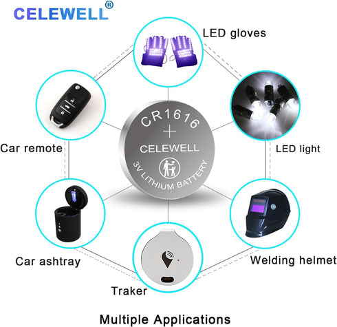 CR1616 5 Pcs 3V Lithium Battery?5-Year Warranty?...