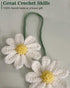 Crochet Daisy Car Accessories for Women Girls Cute Rear View Mirror Hanging Charms Handmade Daisy Flower Gifts for Crochet Lovers Car Decor Automo...