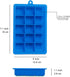 AYI&AYEE Silicone Ice Cube Trays with Lids - 2 Pack - 15 Cavities 1 2/5 inch (2 tbsp / 30ml / 1 fl oz) Square Ice Cubes Baking Molds - BPA free - ...