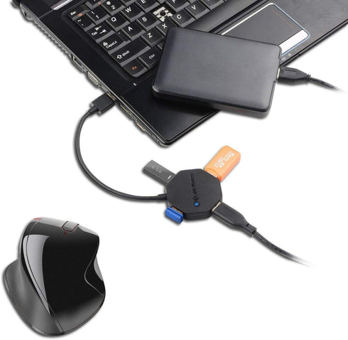Cable Matters Ultra Mini 4 Port USB Hub (USB 3.0 Hub, USB 3 Hub)...