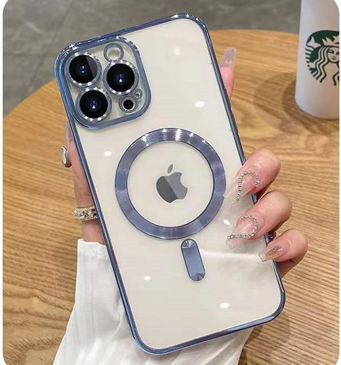 Clear Case for iPhone 14 Pro Magnetic Case Compatible with MagSafe Built-in Camera Lens Protector Soft Shockproof Slim Phone Case for 14 Pro 6.1" ...