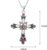 Cross Necklace for Women,Cross Necklace Y2K,Big Cross Necklace,Pink Cross Necklace,Crystal Cross Necklace Cubic Zirconia Cross Necklace for Women ...