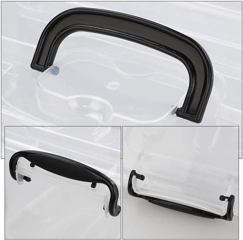 8 Quart Clear Storage Bin with Handle, 2 Packs...