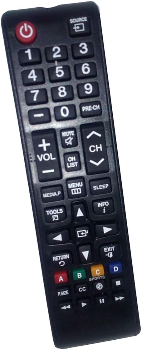 Replaced Remote Control Compatible for Samsung PL43F4500AFXZP AA5900821A LH40HDPLGAZA T24C550ND UN32EH4003VXZA UN43J5000AF LCD LED HDTV TV...