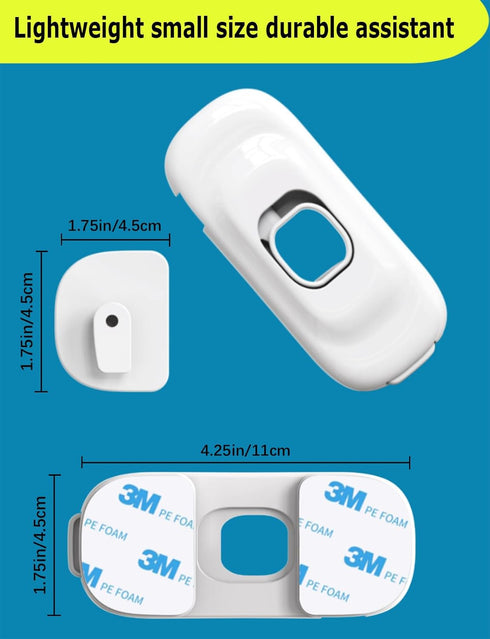 Child Proof Refrigerator Lock, 2 Pack Fridge Locks for Kids with 3M Adhesive Backing, Fridge lock for Refrigerators,Oven Lock,Drawers,Wardrobes an...