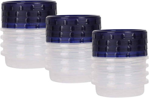 HomeyGear 12 Pack Small Twist Top Food Storage Containers Leak Proof, Airtight Storage Canisters with Screw & Seal Lids BPA Free, Stackable, Reusa...