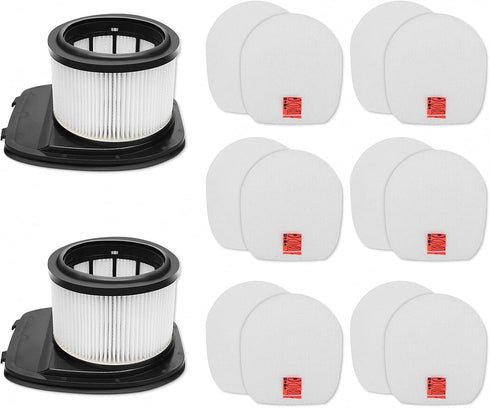 IZ362H Filter 2 PACK Filters and 6 PACK Foam & 6 PACK Flet Filter Kit Compatible with Shark Upright Vacuum IZ162H, IZ362H, IZ363HT, IZ440H, IZ462H...